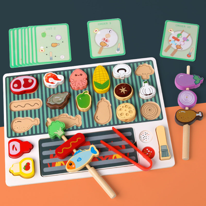 Wooden Kitchen Pretend Play Puzzle Toy for Kids