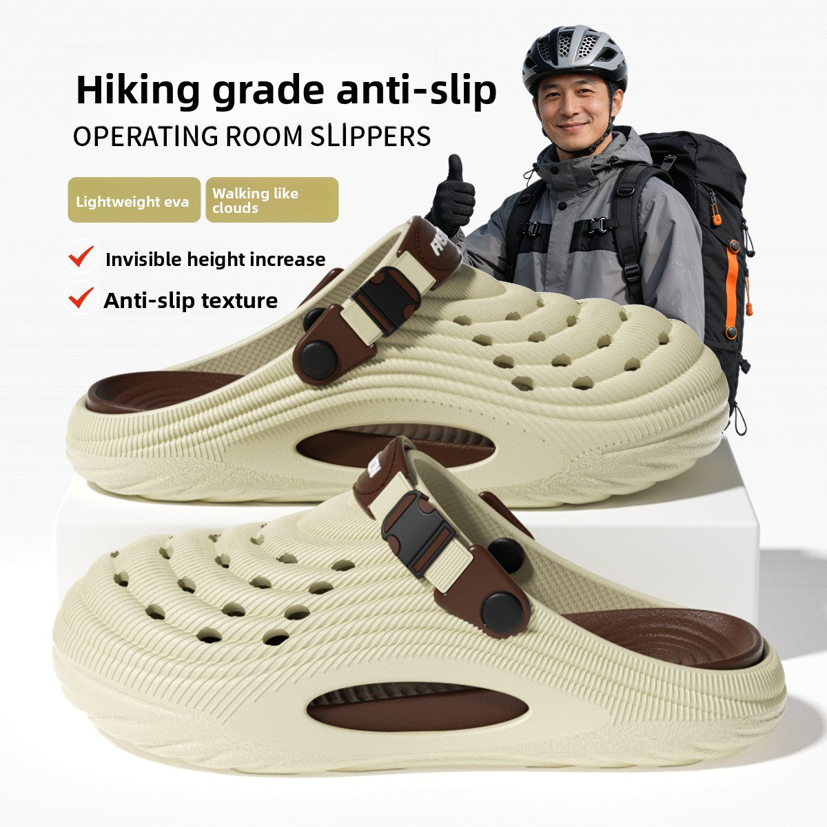 Breathable Perforated Slip-On Sandals for Men