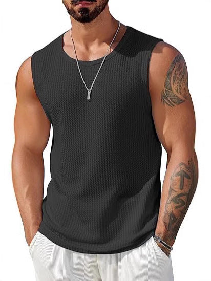 Men Sleeveless Vest Tank Top Breathable Summer Casual