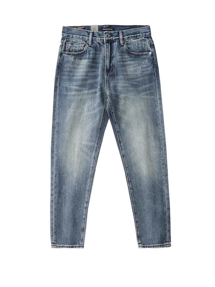 American Retro Straight Denim Pants for Men