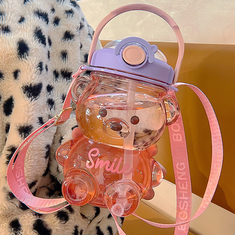 Water cup for girls with straw