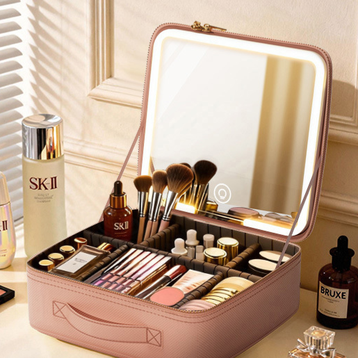 Large Capacity LED Makeup Bag with Mirror