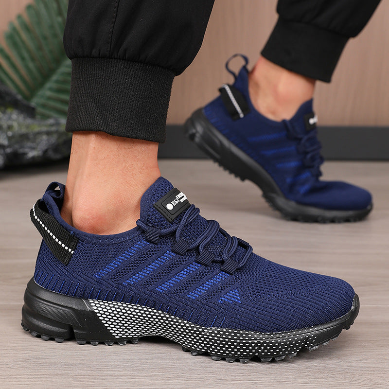 Men Casual Running Shoes Breathable Mesh Lace Up Outdoor Sports Shoes