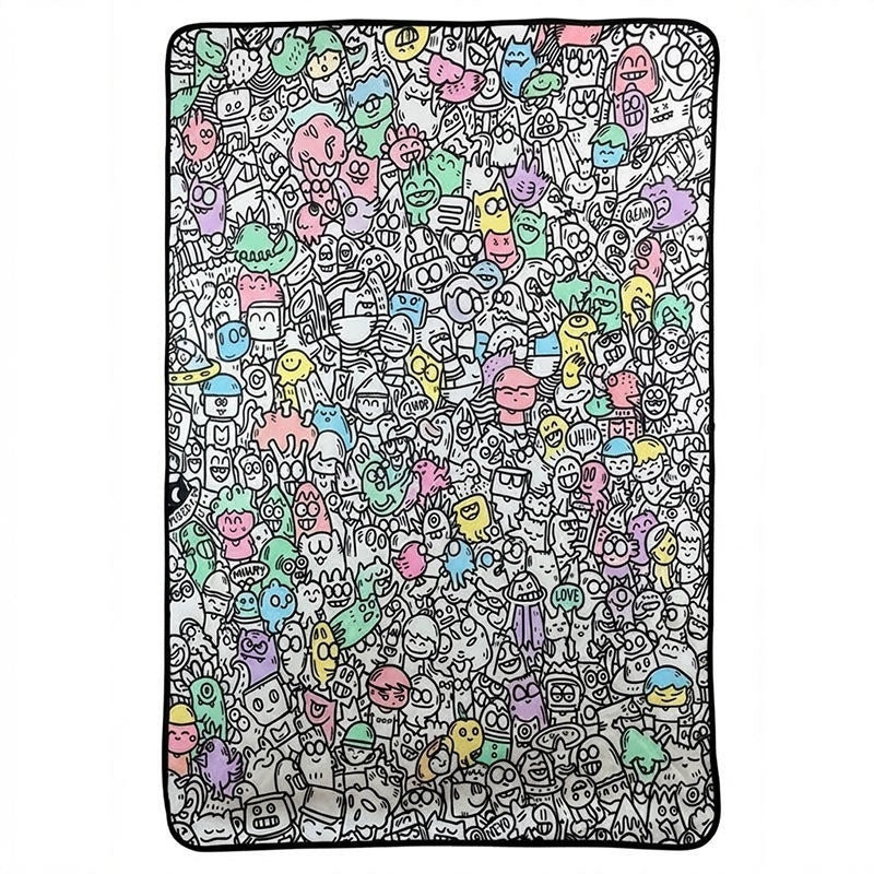 Kids Drawing Blanket with Washable Pens