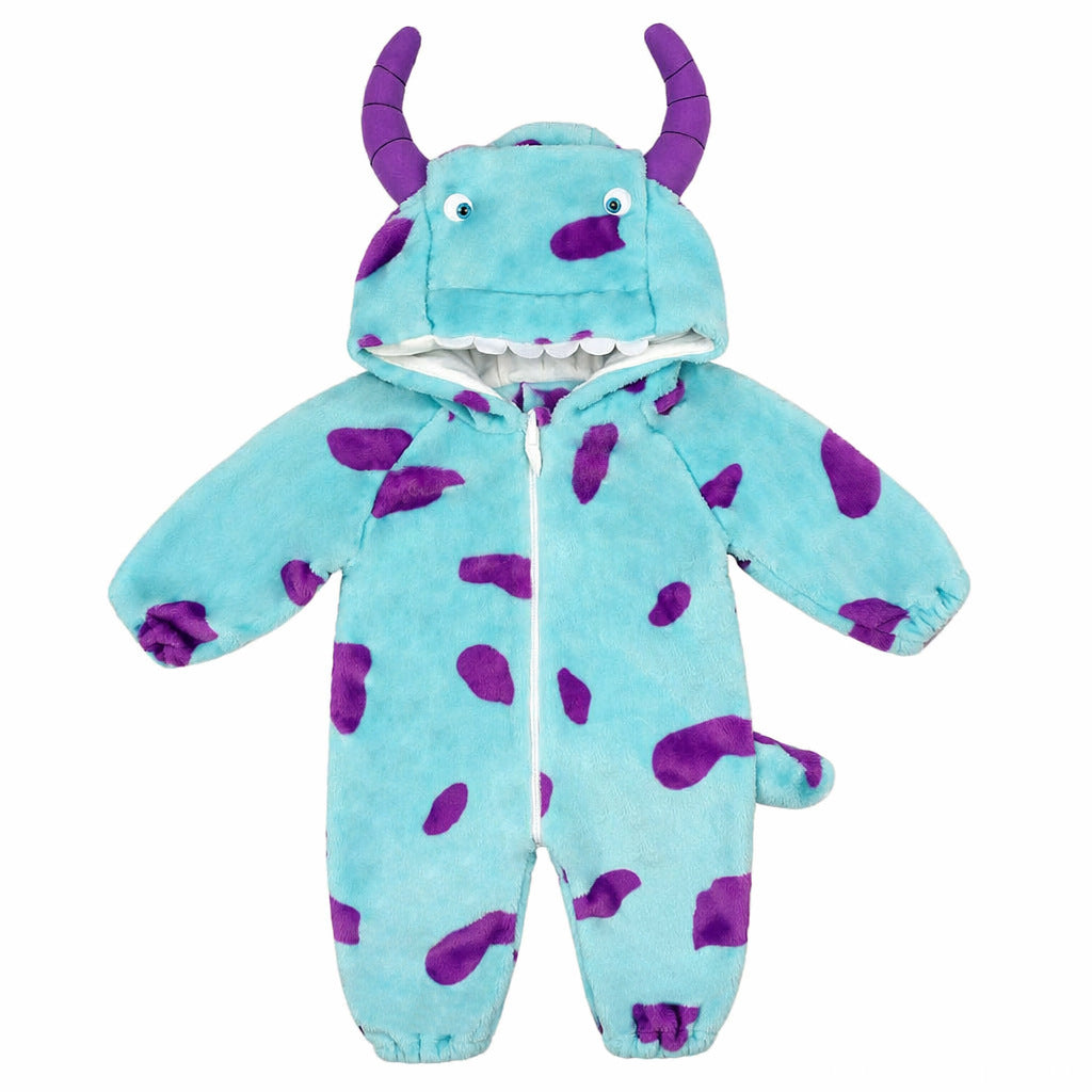 Infant Flannel Romper with Hood