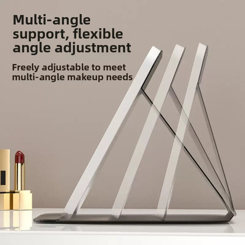 Folding LED Makeup Mirror with Adjustable Light