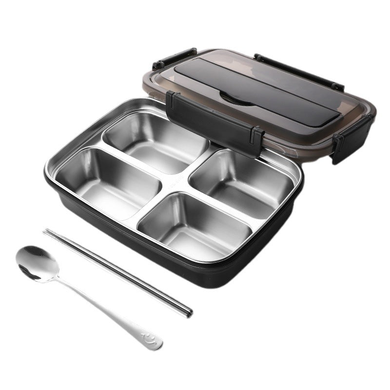 304 Stainless Steel Compartmented Lunch Box for Kids Students Office