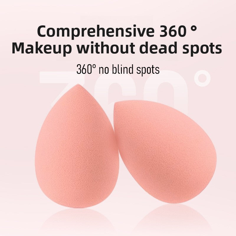 Soft Angled Makeup Sponge and Powder Puff Set