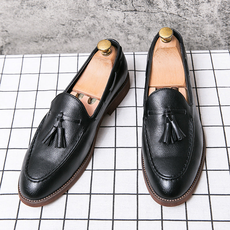 Pointed Slip-on Leather Shoes for Men