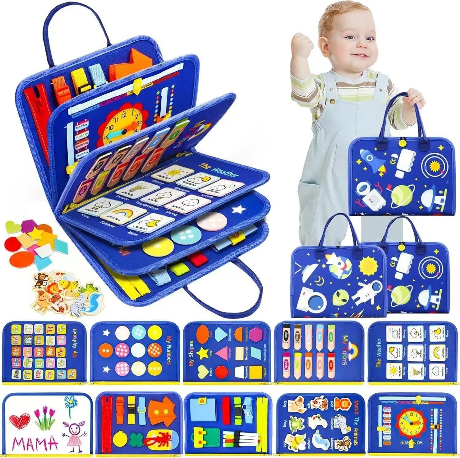 Infant Felt Early Education Learning Board