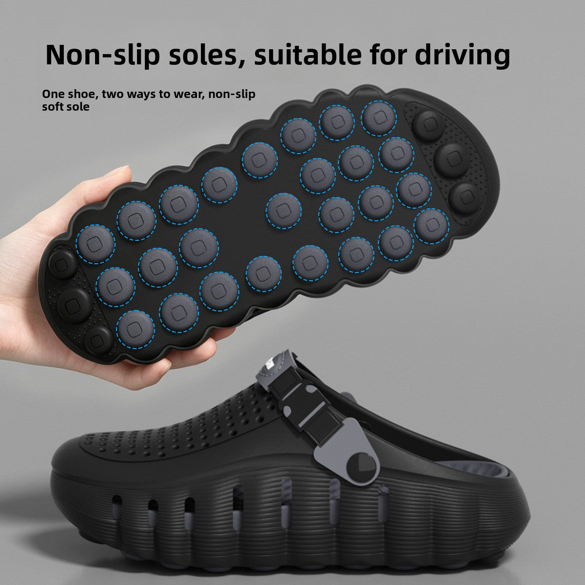 Breathable Perforated Slip-On Sandals for Men