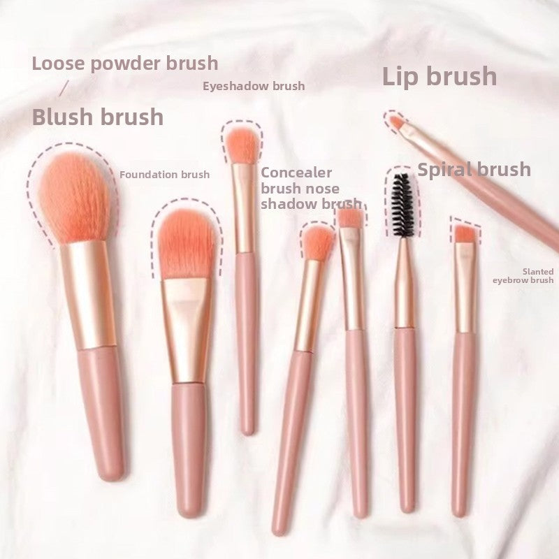 8-Piece Portable Makeup Brush Set