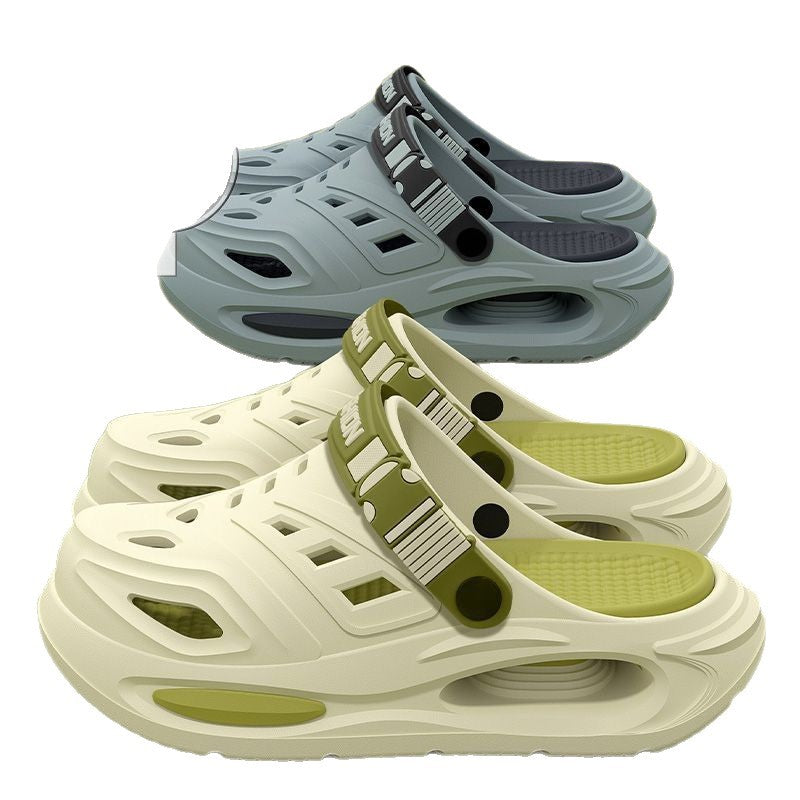 Breathable Perforated Slip-On Sandals for Men