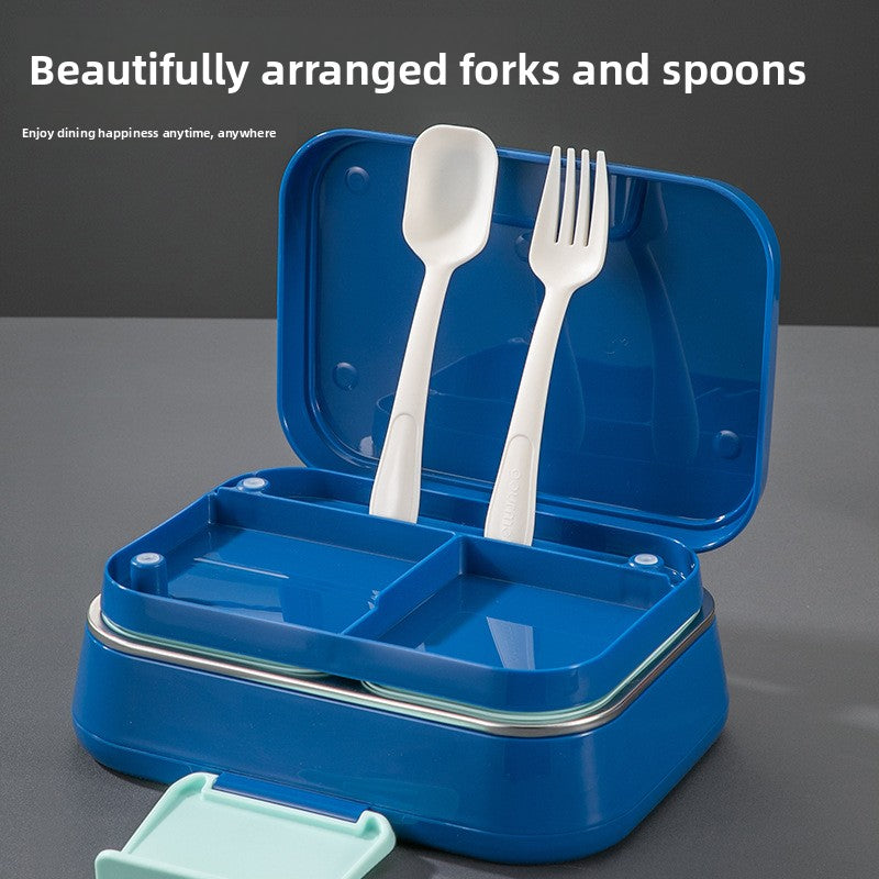 304 Stainless Steel Insulated Lunch Box 3 Compartment Sealed Bento Box for Adults and Kids