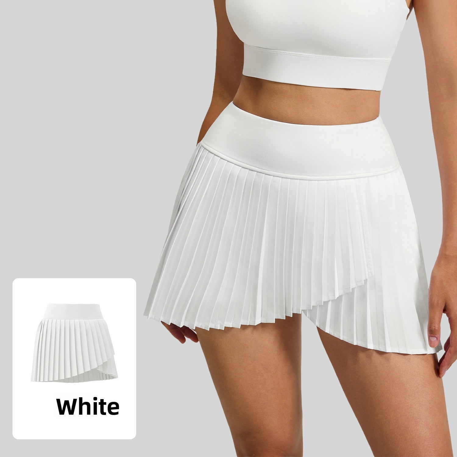 Sports Skirt Summer Fake Two-Piece Split Pleated Skirt