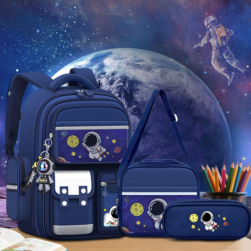 Astronaut Themed School Backpack Set for Boys