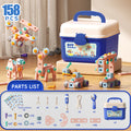 Kids Assembly Screw Tool Box with Electric Drill