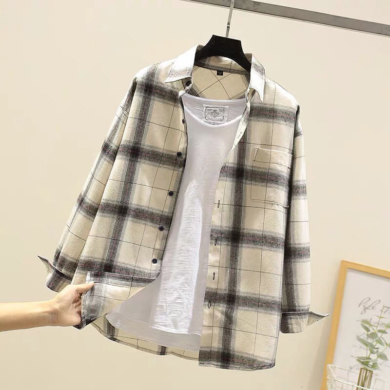 Mens Plaid Long Sleeve Shirt