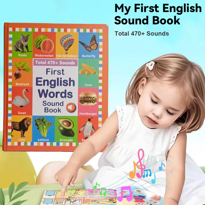 New cross-border animal early education enlightenment point reading voice book English children early education fun learning book toys
