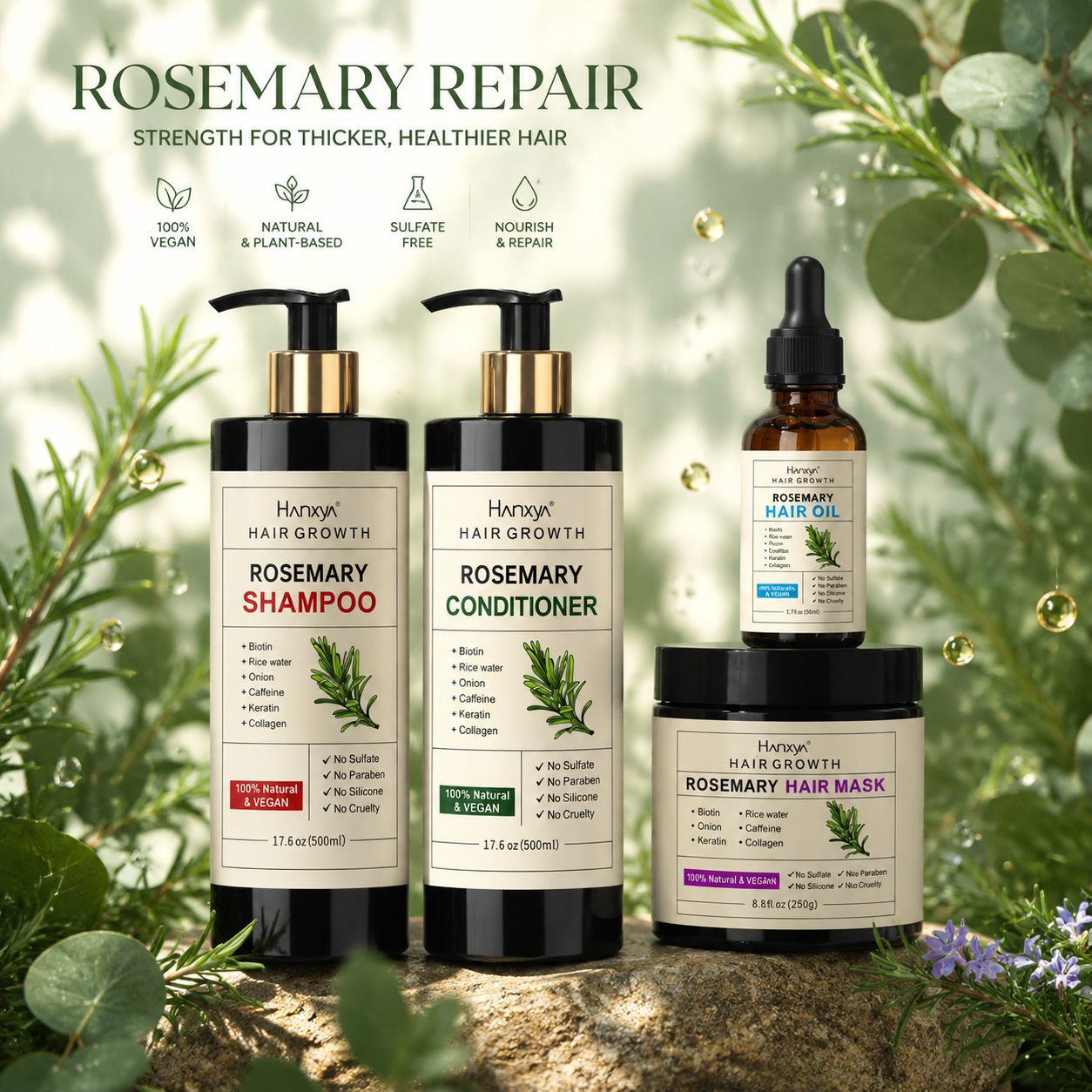 Rosemary Mint Hair Care Set