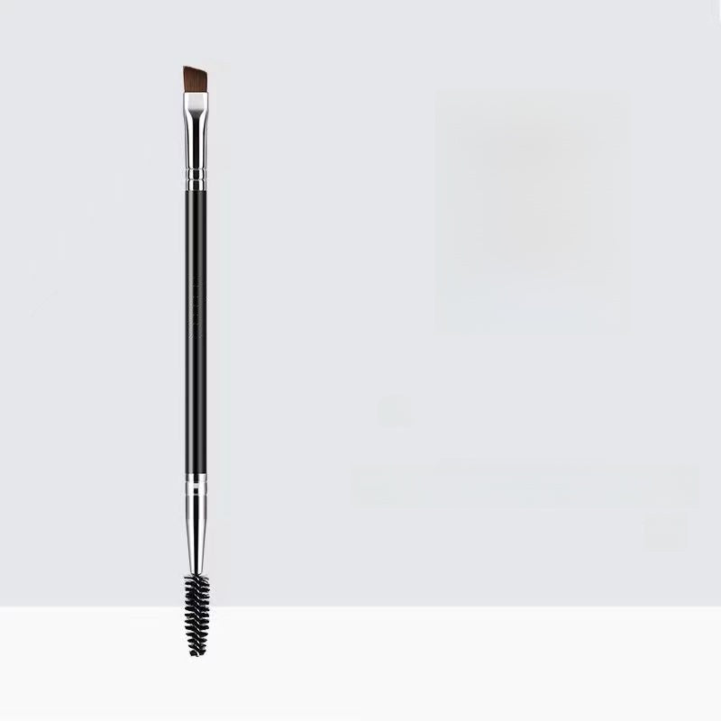 Dual Head Eyebrow Brush Spiral and Angled Makeup Tool