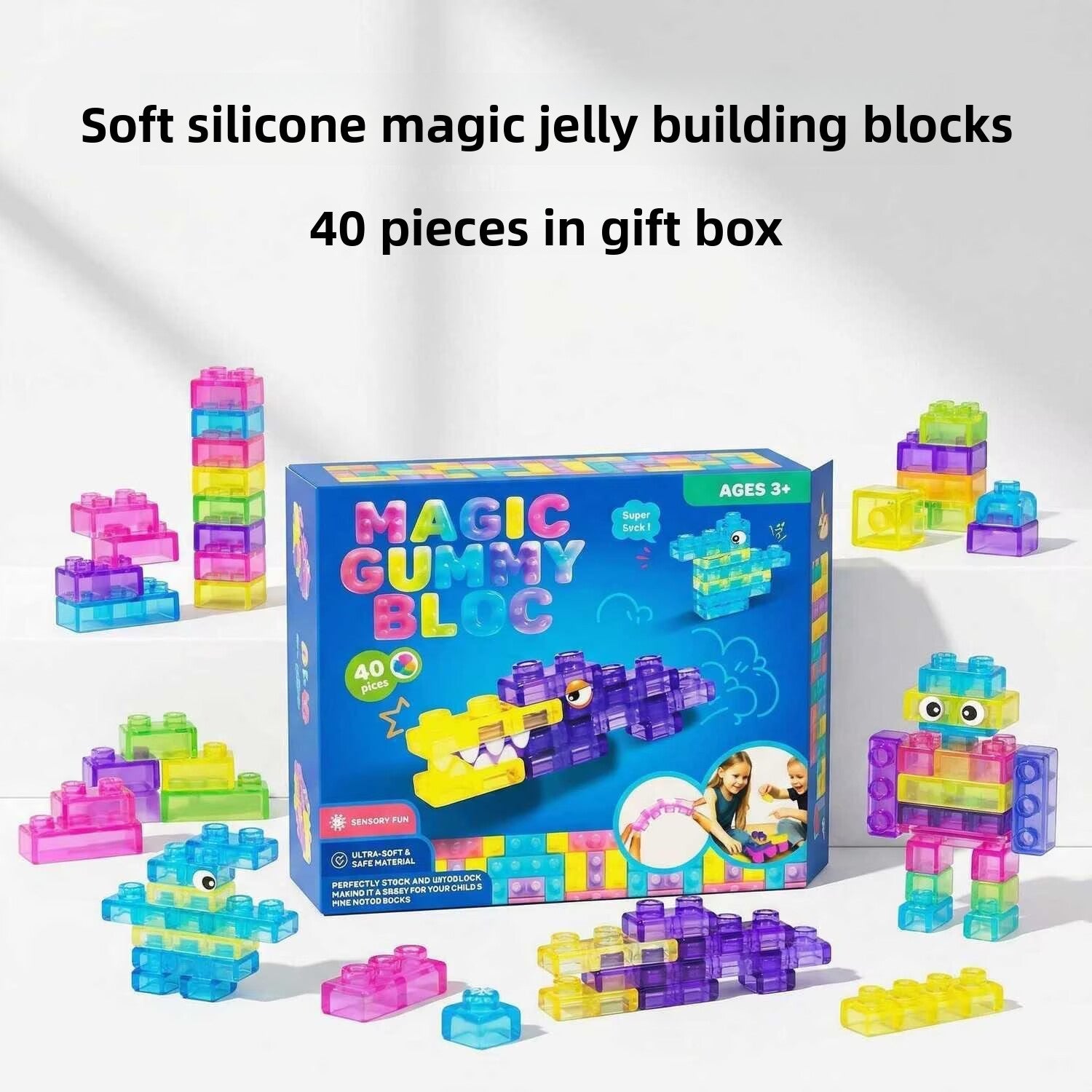 Squishy Jelly Building Blocks for Kids