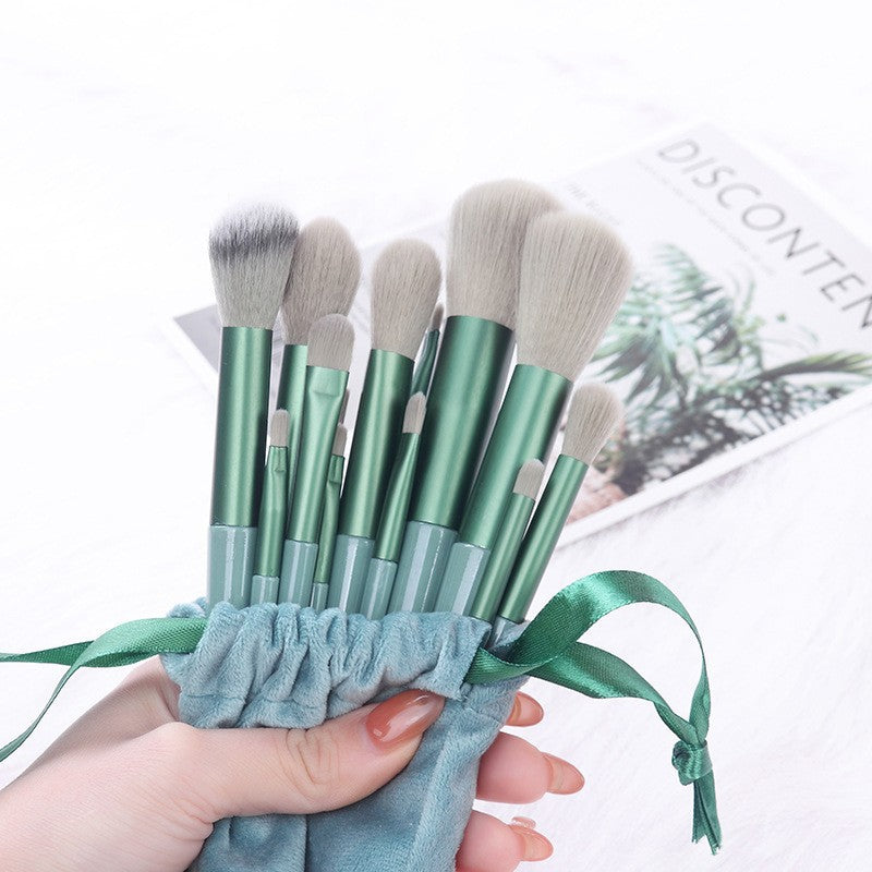 13-Piece Makeup Brush Set with Velvet Bag