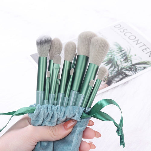 13-Piece Makeup Brush Set with Velvet Bag