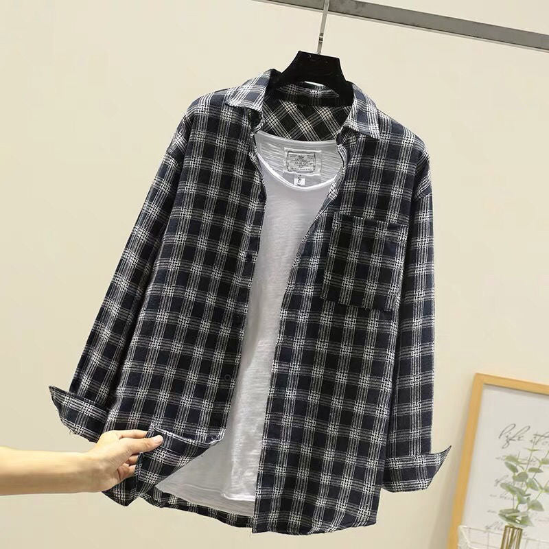 Mens Plaid Long Sleeve Shirt