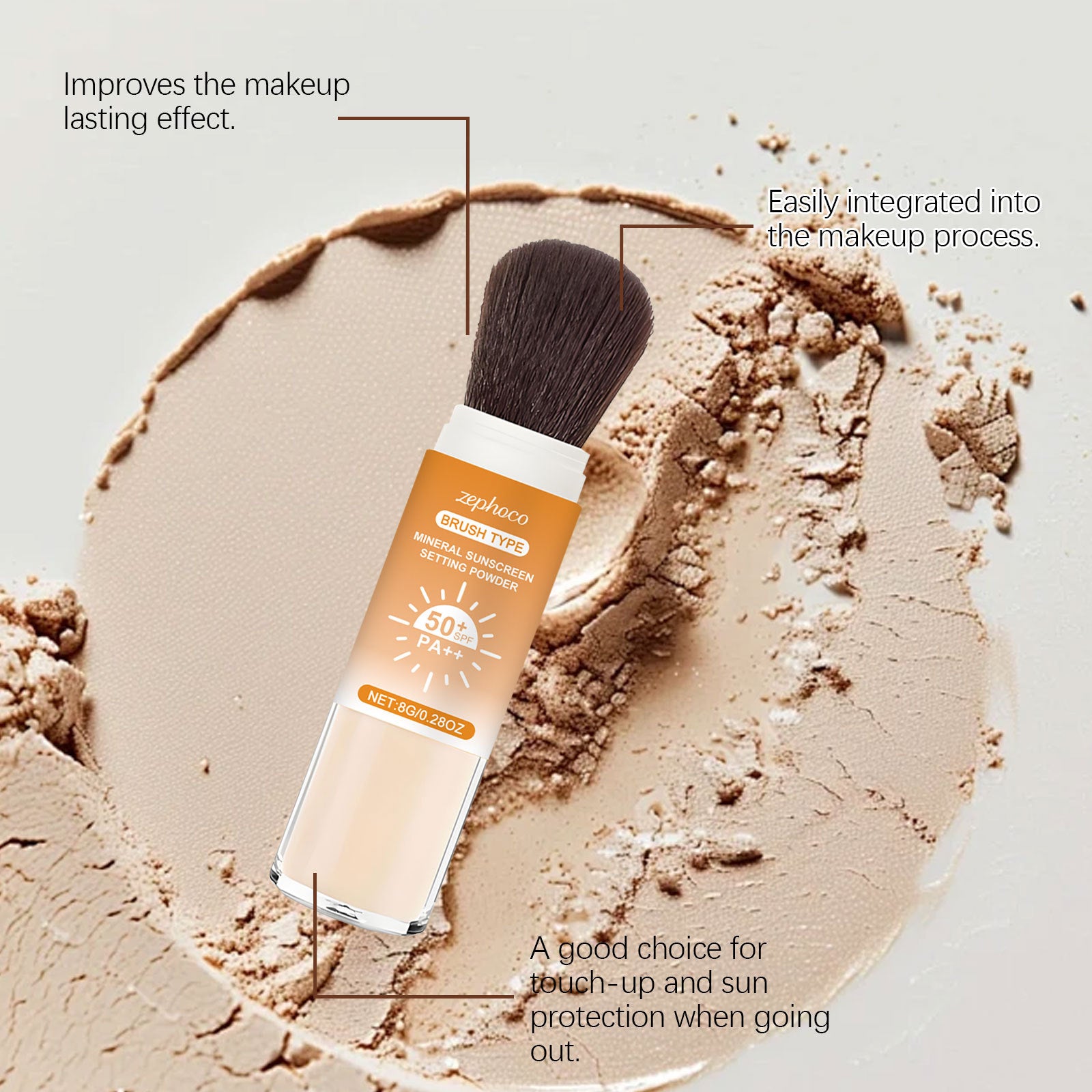 Natural Long-Lasting Oil Control Makeup Powder Daily Portable Care
