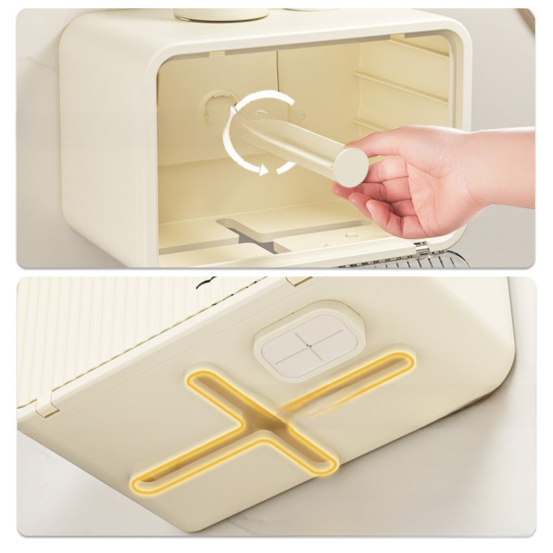 Face Towel Storage Box Punch-Free Wall-Mounted Makeup Storage Box