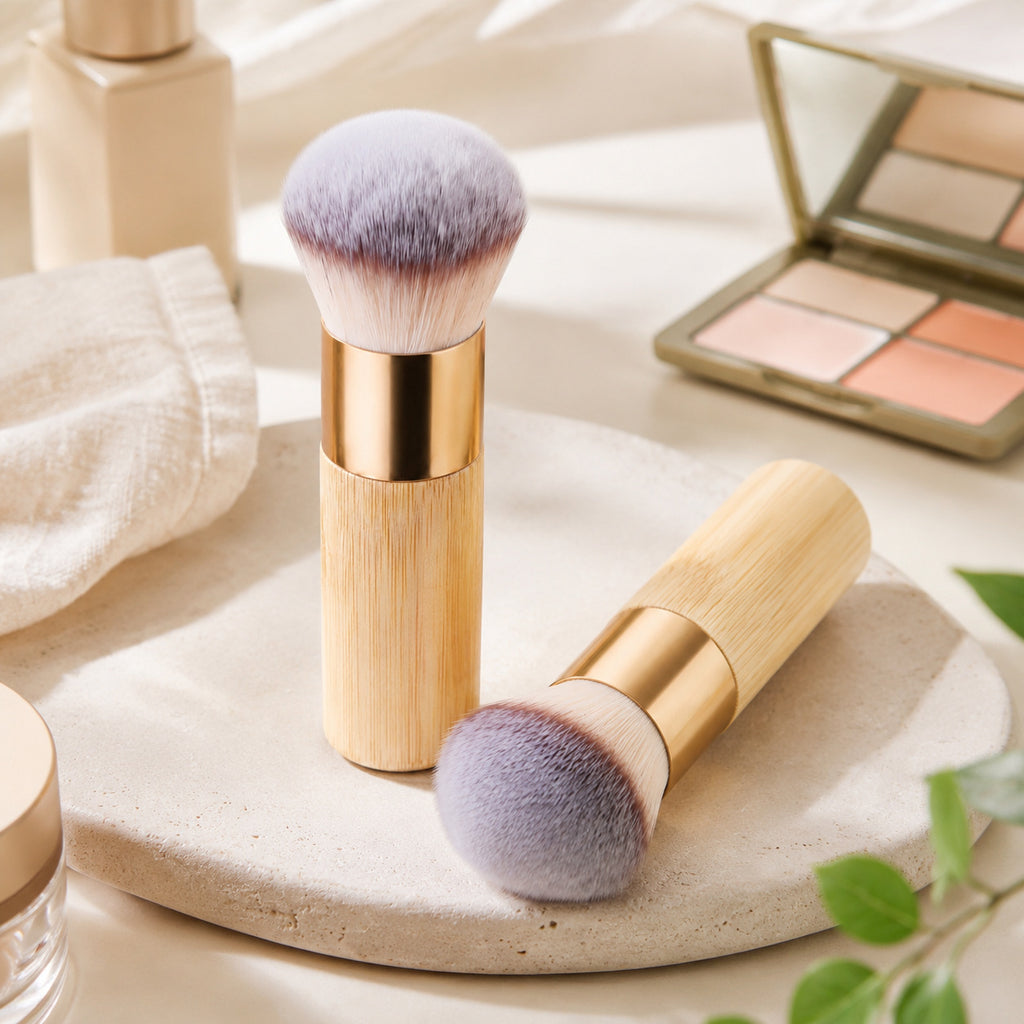 Bamboo Handle Makeup Brush for Foundation and Concealer