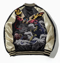 Spring and Autumn Chinese Style Heavy Industry Yokosuka Jacket Coat for Men and Women with Embroidered Nine-Tailed Fox Chinese Style Baseball Jacket Retro Personality
