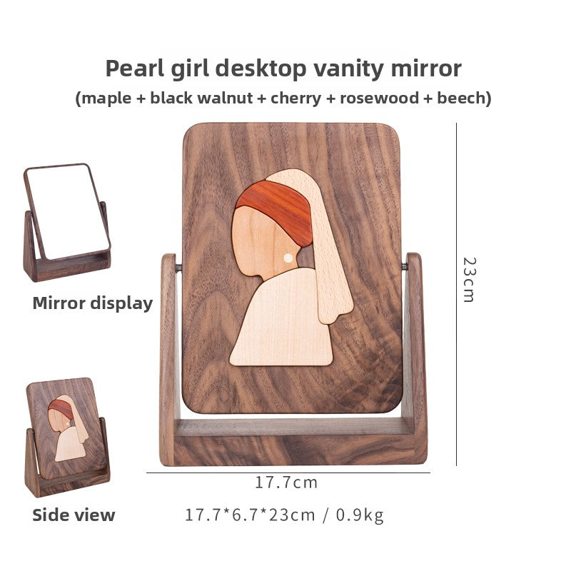 Pearl Girl Desktop Makeup Mirror