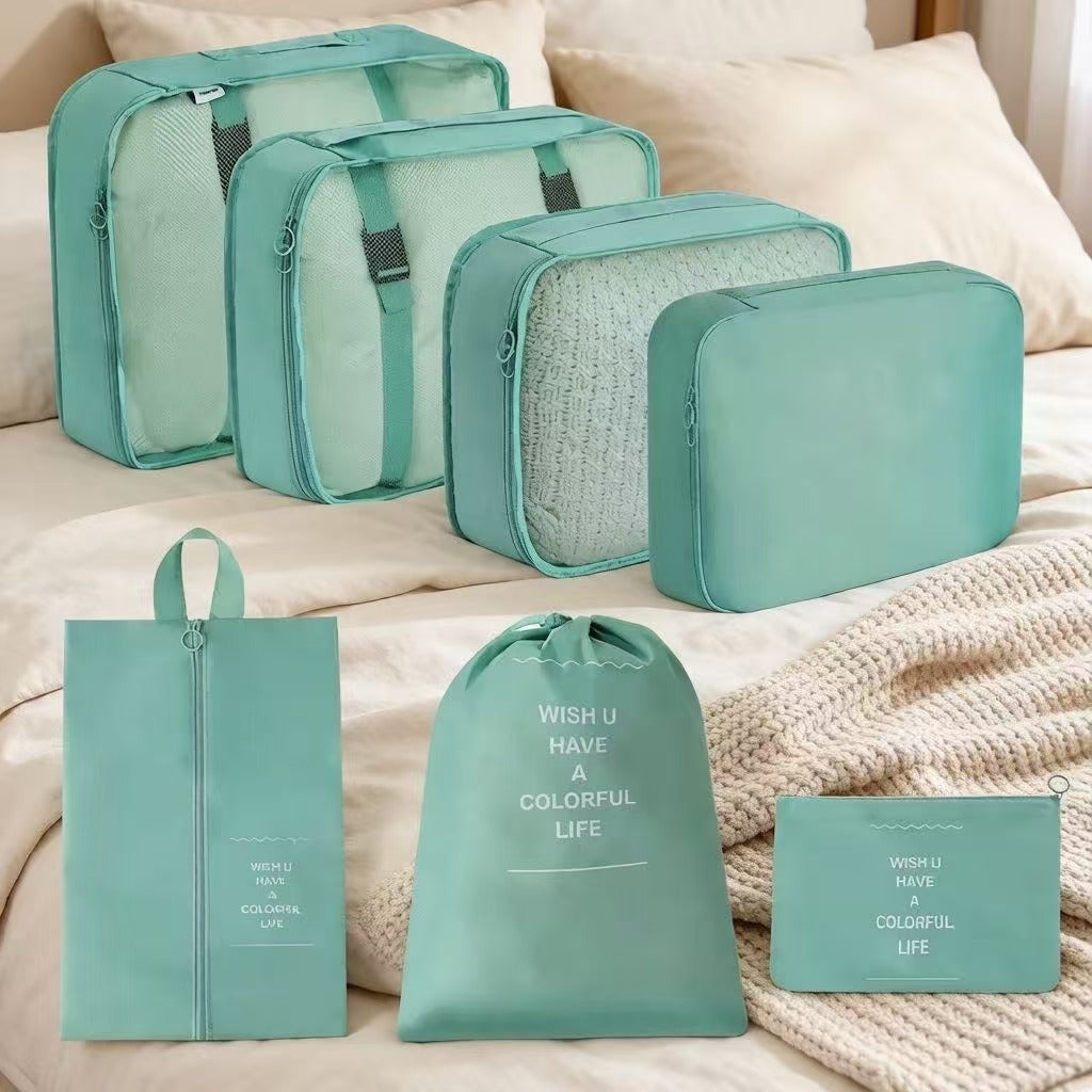 Seven-Piece Storage Bag Set, Portable Storage Makeup Bag, Travel Storage