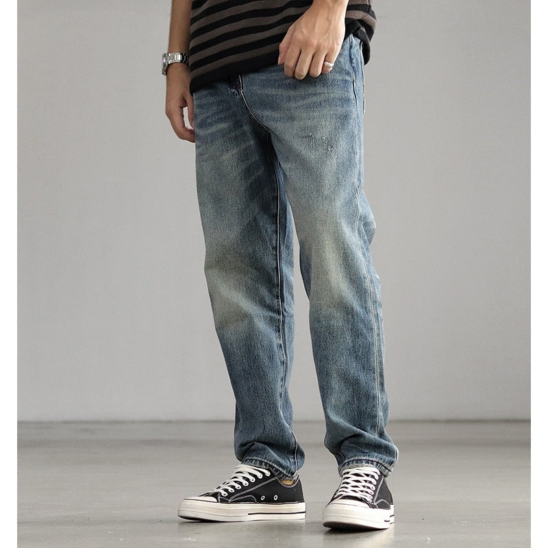 American Retro Straight Denim Pants for Men