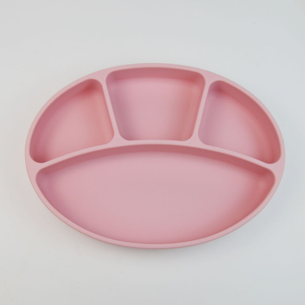 Kids Silicone Suction Plate Divided Compartment Bowl