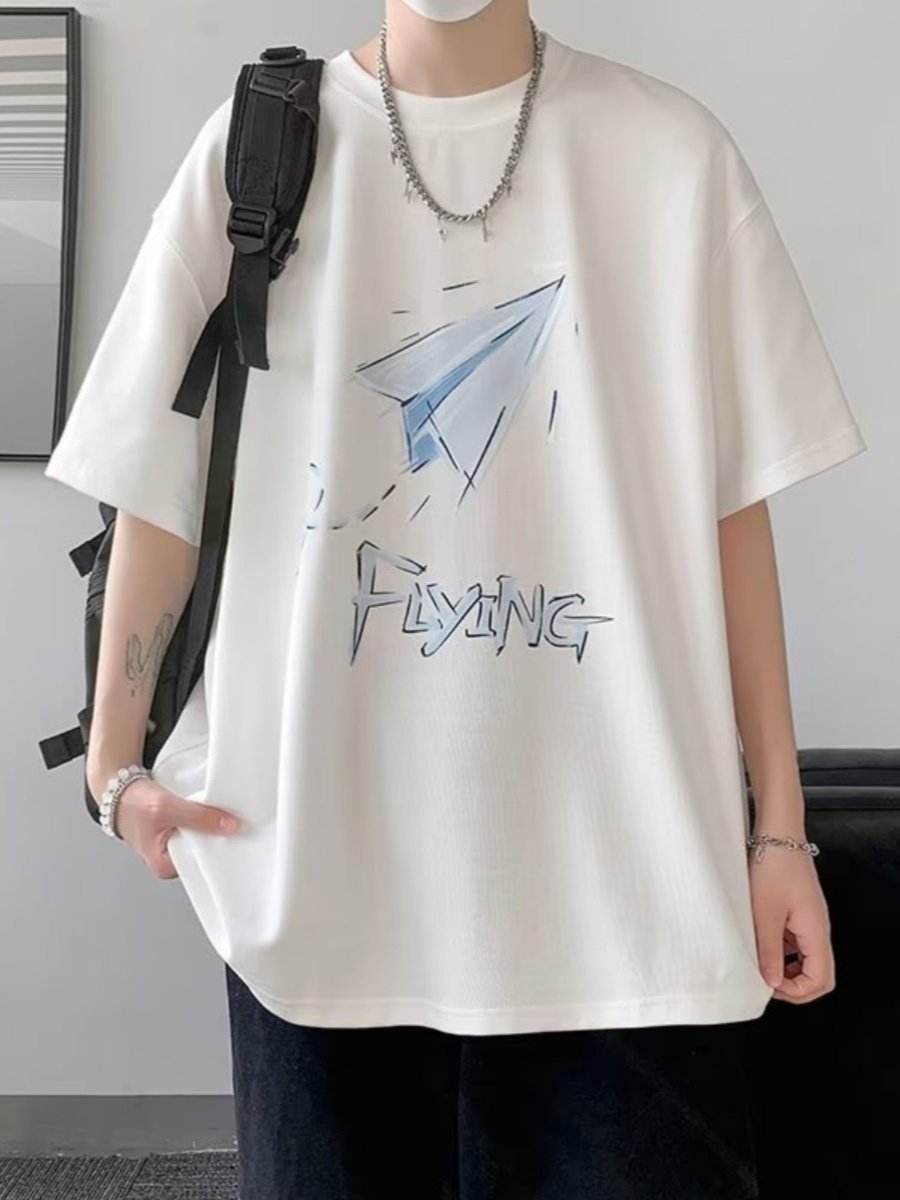 Loose Fit Short Sleeve T-Shirt with Graphic Print