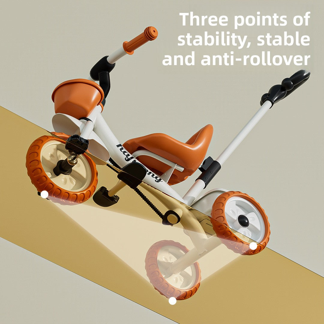 Adjustable Kids Tricycle with Push Handle