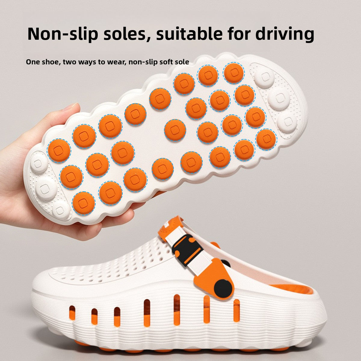 Breathable Perforated Slip-On Sandals for Men