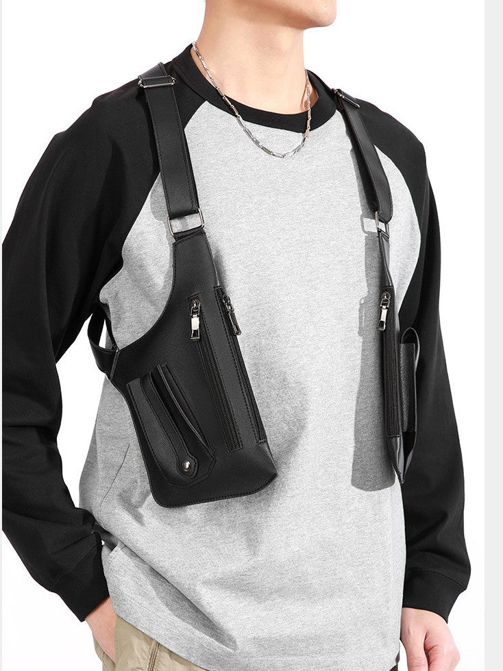 Functional Shoulder Bag for Men, Outdoor Vest Bag for Women