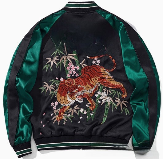 Spring and Autumn Chinese Style Heavy Industry Yokosuka Jacket Coat for Men and Women with Embroidered Nine-Tailed Fox Chinese Style Baseball Jacket Retro Personality