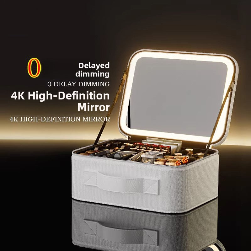 LED Illuminated Makeup Box with Mirror