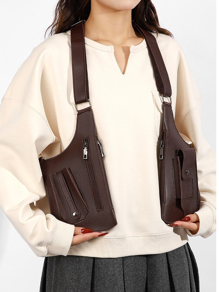 Functional Shoulder Bag for Men, Outdoor Vest Bag for Women