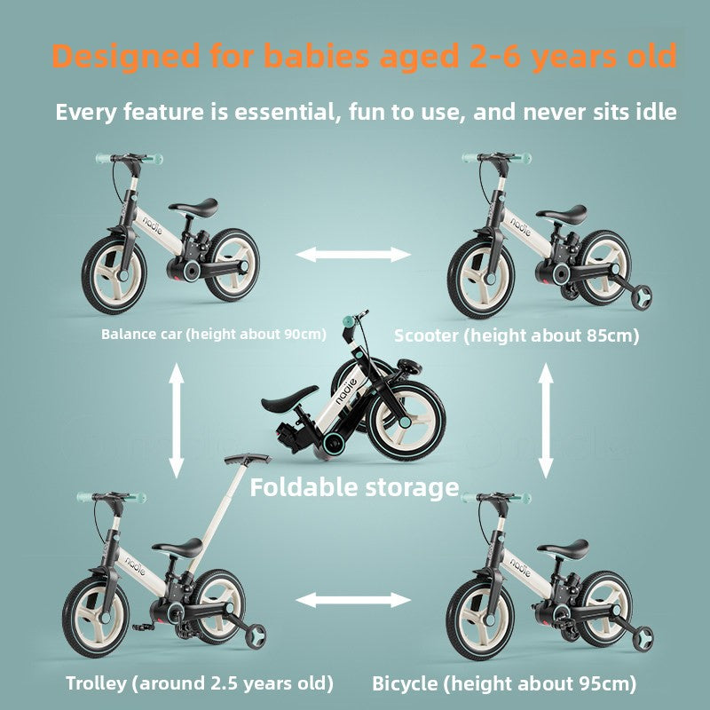 Kids Foldable Balance Pedal Bike