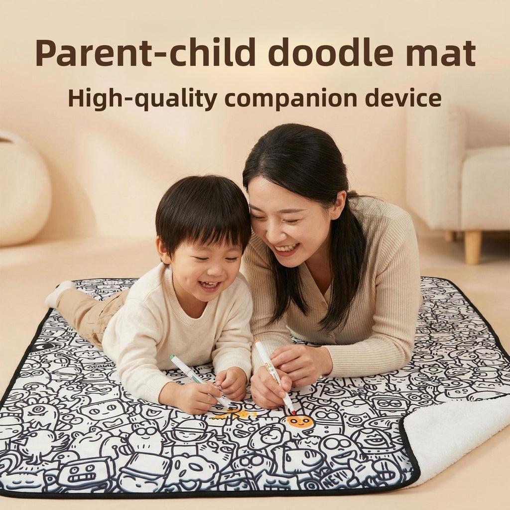 Kids Drawing Blanket with Washable Pens