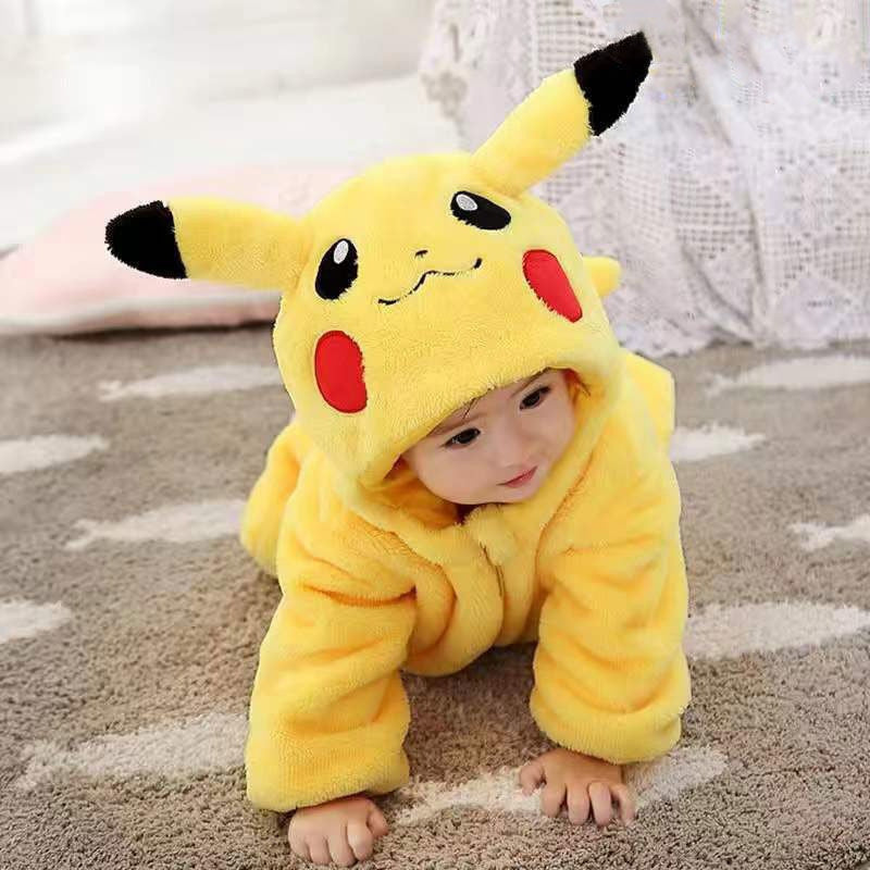 Infant Flannel Romper with Hood
