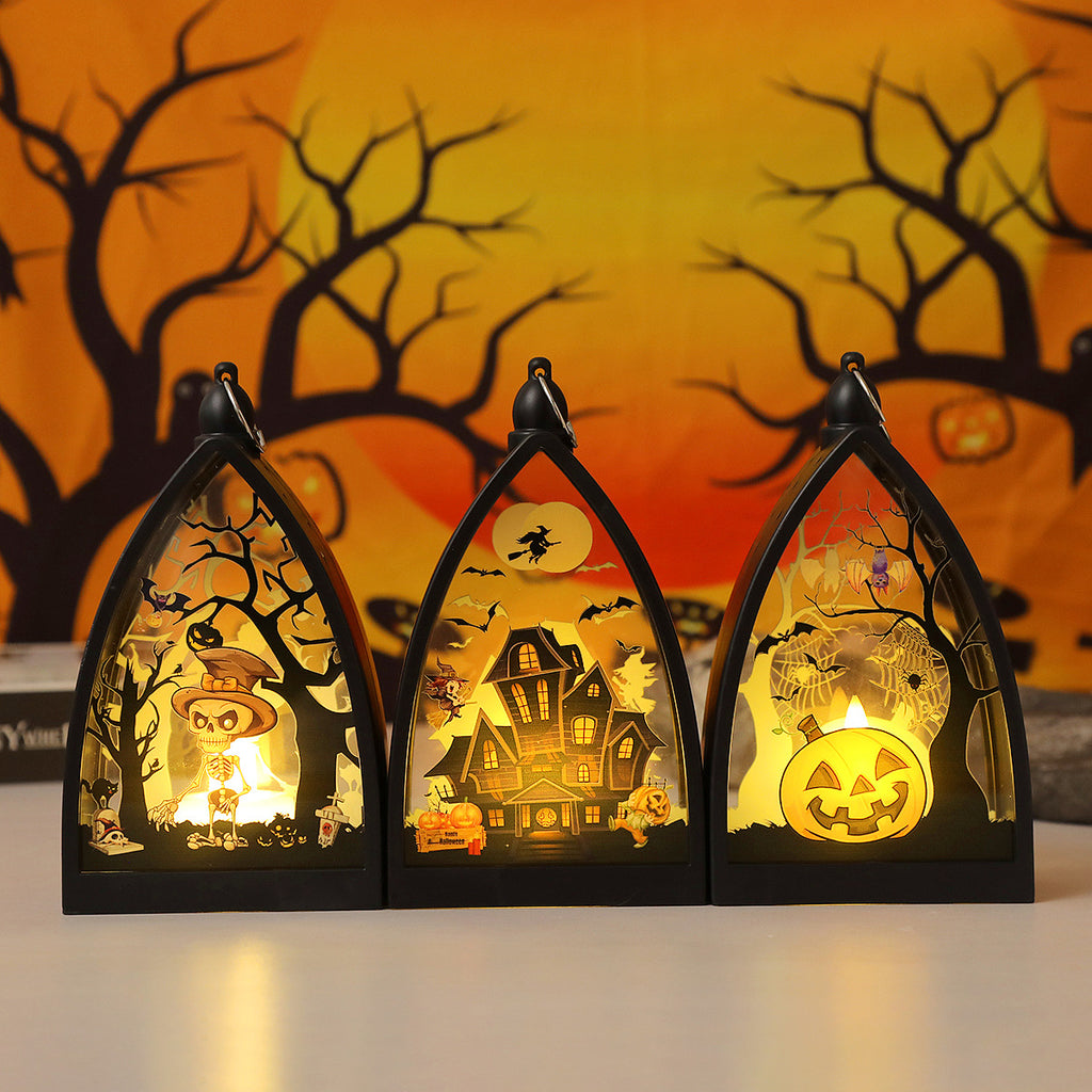 Halloween Pumpkin Lanterns LED Handheld Lights for Kids Party Decorations