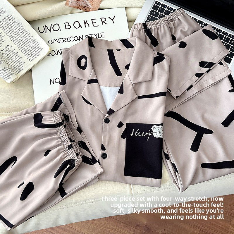 Ice Silk Pajamas for Men