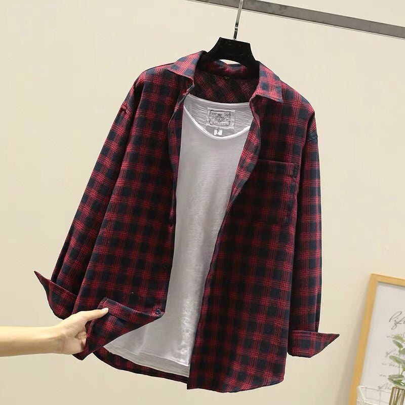 Mens Plaid Long Sleeve Shirt